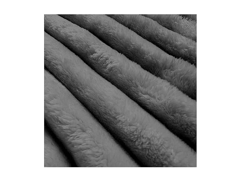 Cubrecama de franela y terciopelo 180x220 cm HIMALAYA gris, de Soleil d'ocre