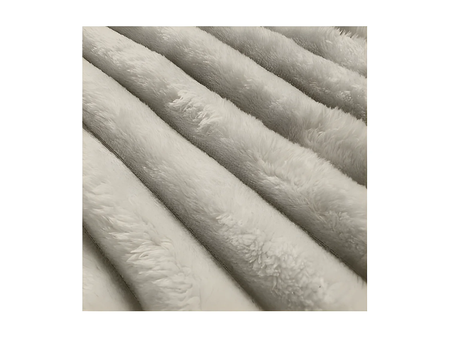 Cubrecama de franela y terciopelo 180x220 cm HIMALAYA crudo, de Soleil d'ocre