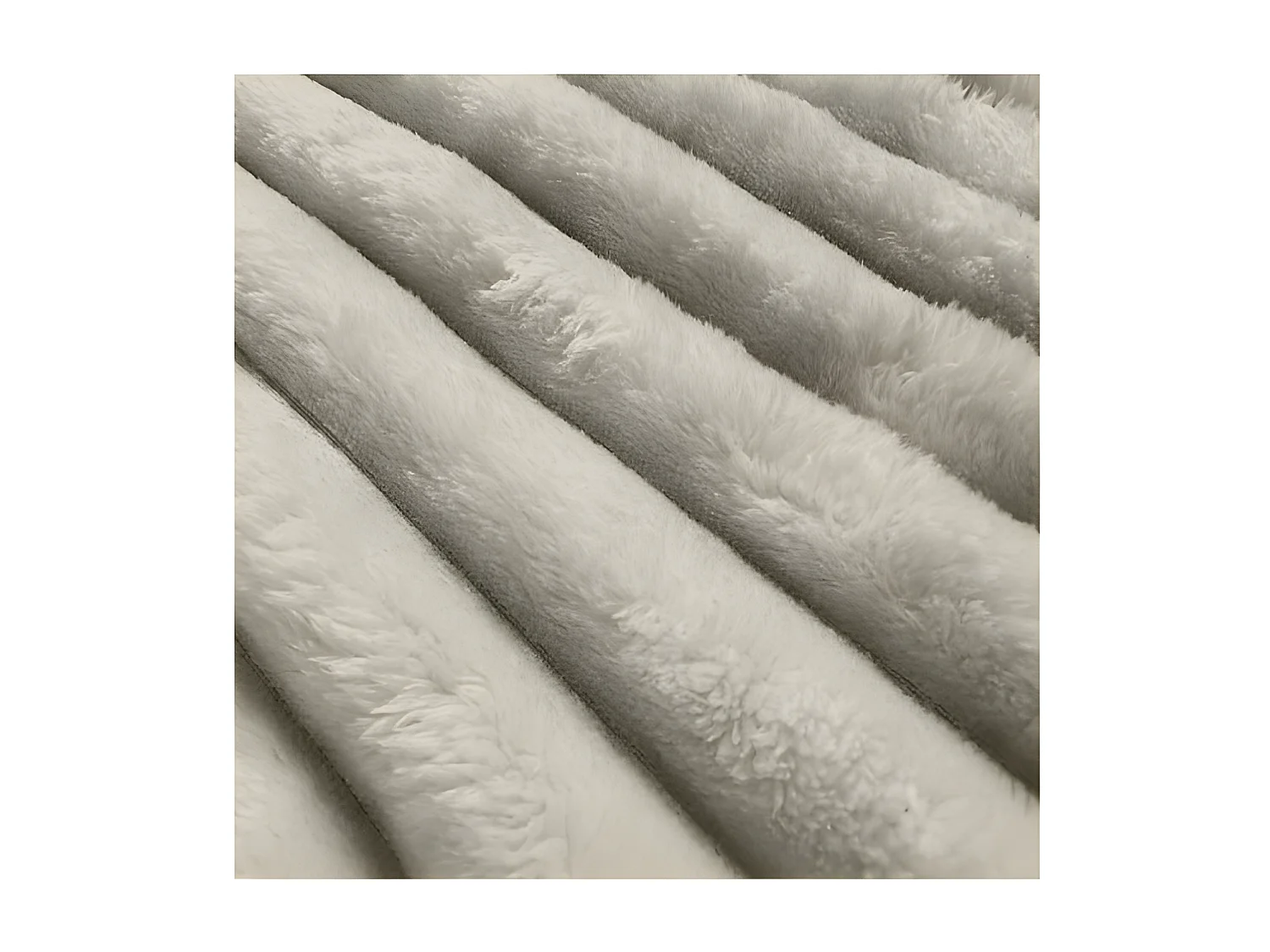 Cubrecama de franela y terciopelo 220x240 cm HIMALAYA crudo, de Soleil d'ocre