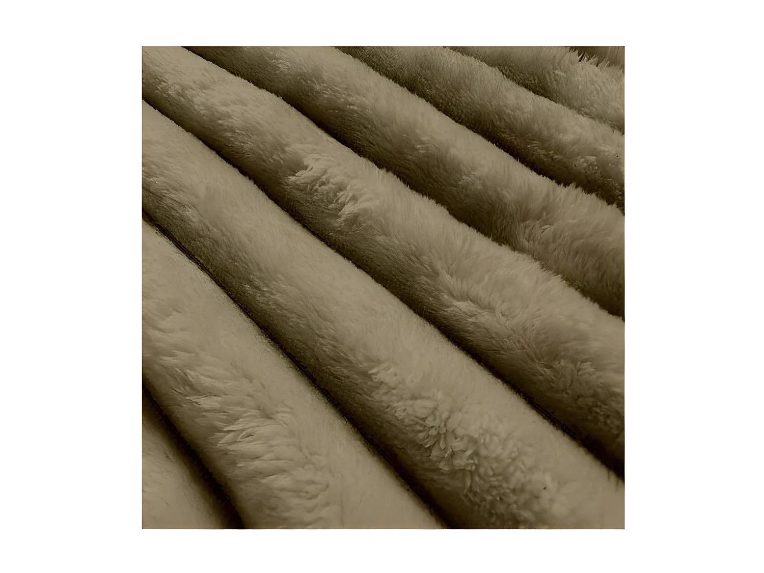 Cubrecama de franela y terciopelo 180x220 cm HIMALAYA camel, de Soleil d'ocre