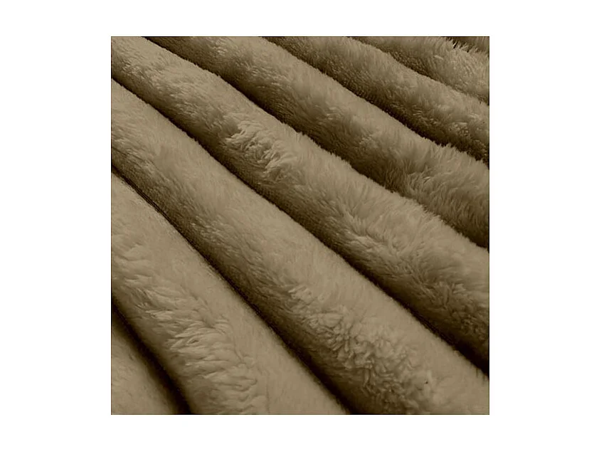 Cubrecama de franela y terciopelo 180x220 cm HIMALAYA camel, por Soleil d'ocre