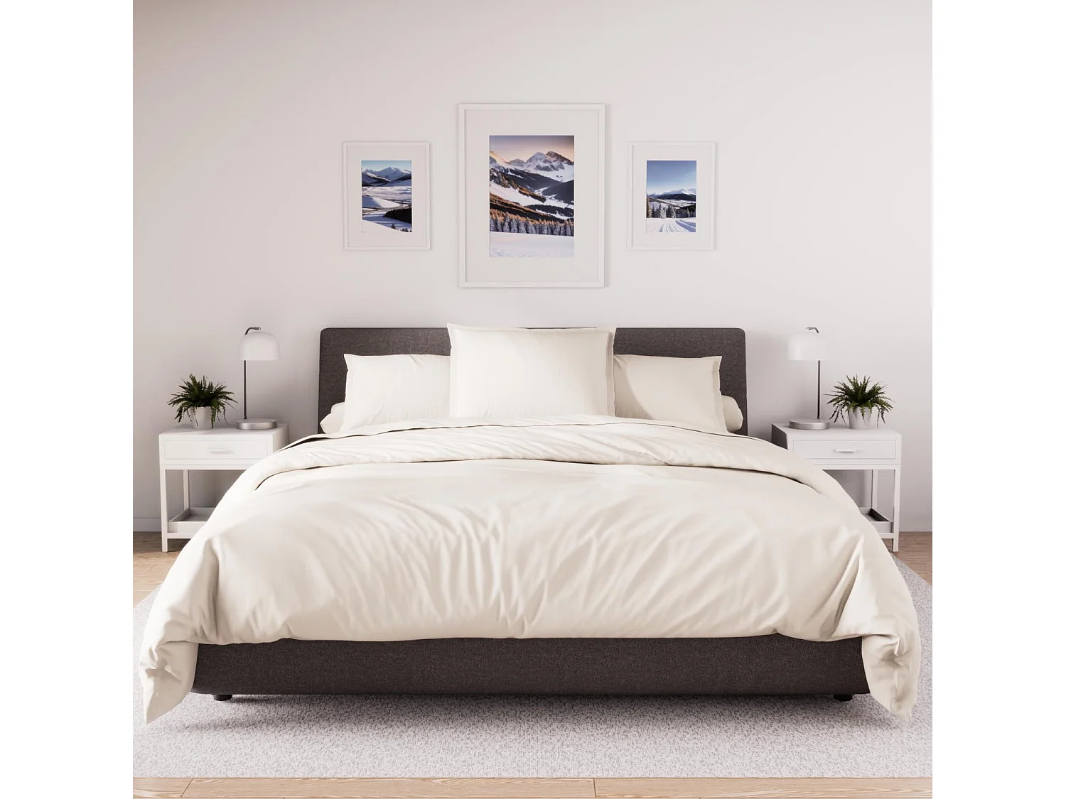 Funda nórdica de polialgodón 240x220 cm PERCALE lino, por Soleil d'ocre