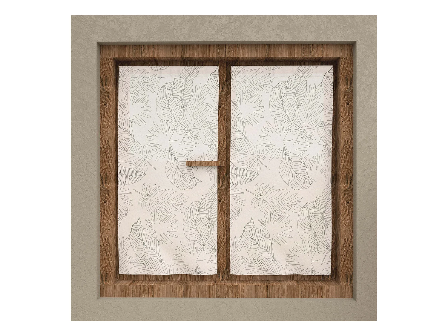 Paire de brise bise 45x90 cm CELIA kaki, par Soleil d'Ocre