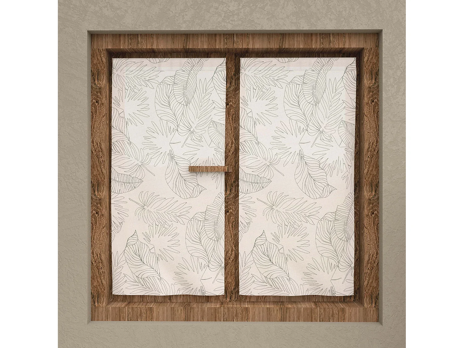 Paire de brise bise 45x90 cm CELIA kaki, par Soleil d'Ocre