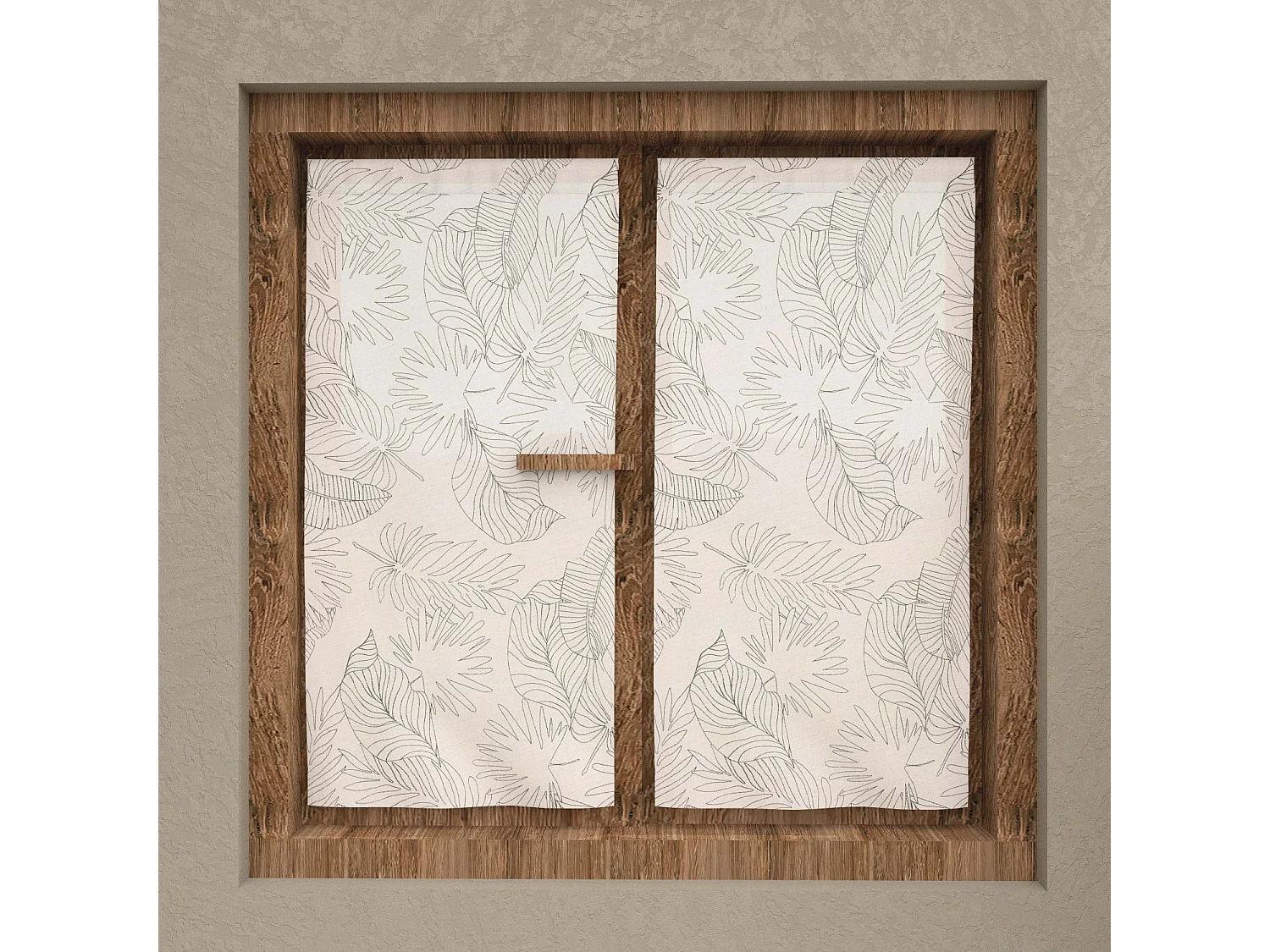 Paire de brise bise 45x90 cm CELIA kaki, par Soleil d'Ocre