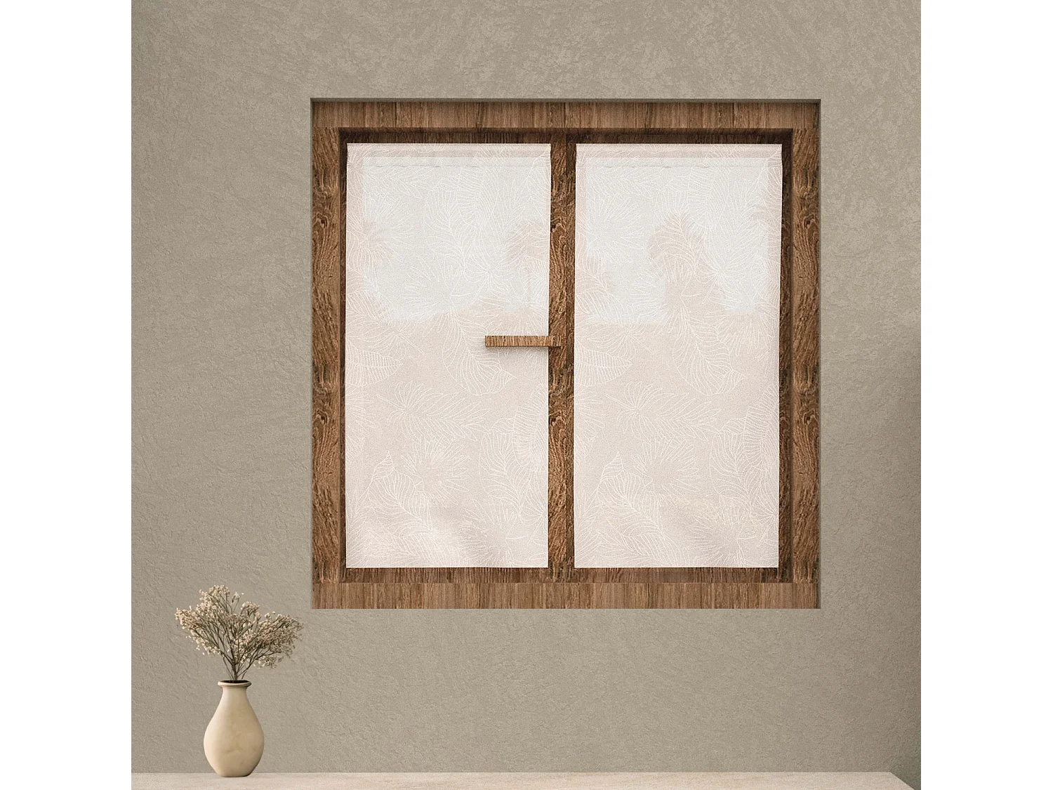 Paire de brise bise 45x90 cm CELIA blanc, par Soleil d'Ocre