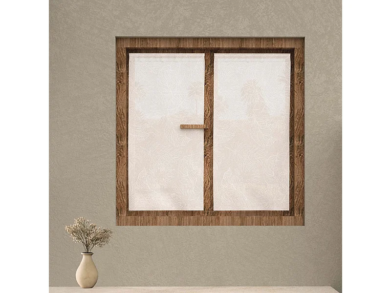 Par de visillos 45x90 cm CELIA blanco, por Soleil d'Ocre