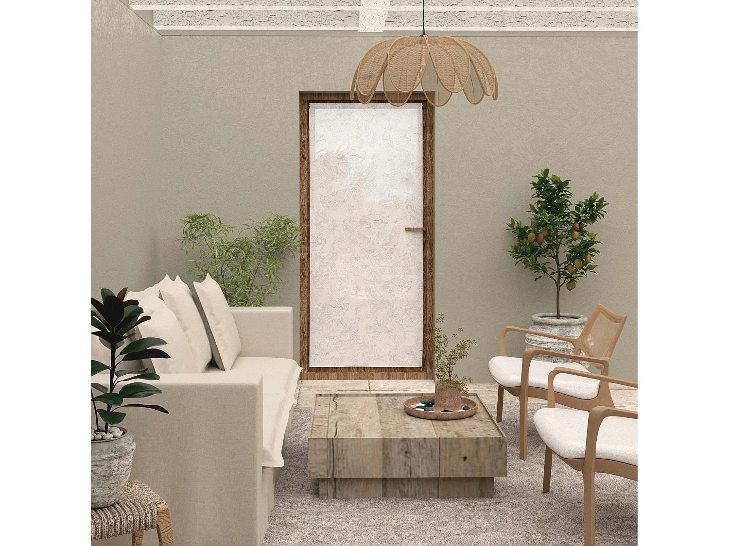 Visillo para puerta ventana 90x200 cm CELIA taupe, de Soleil d'Ocre