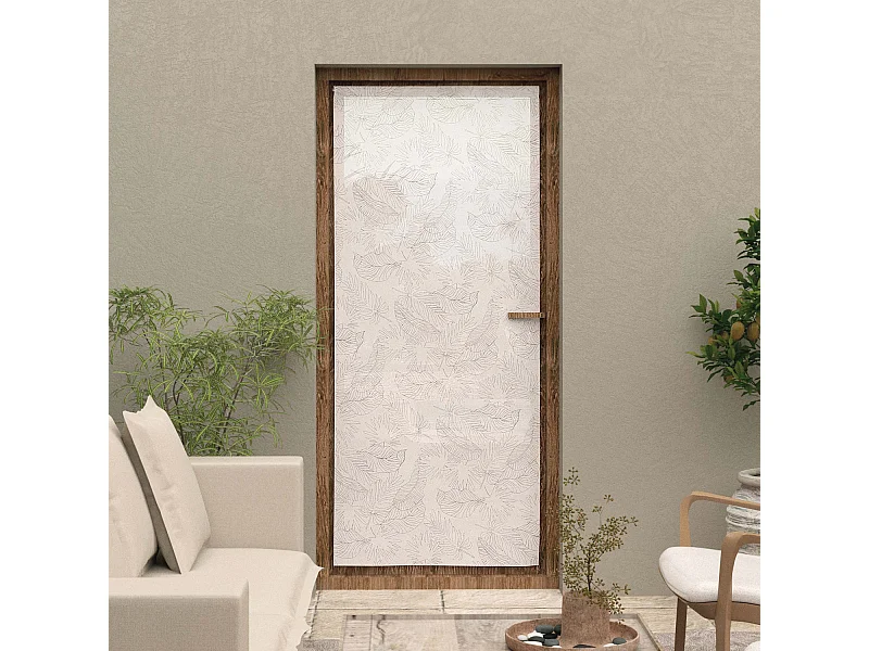 Visillo para puerta ventana 90x200 cm CELIA taupe, por Soleil d'Ocre