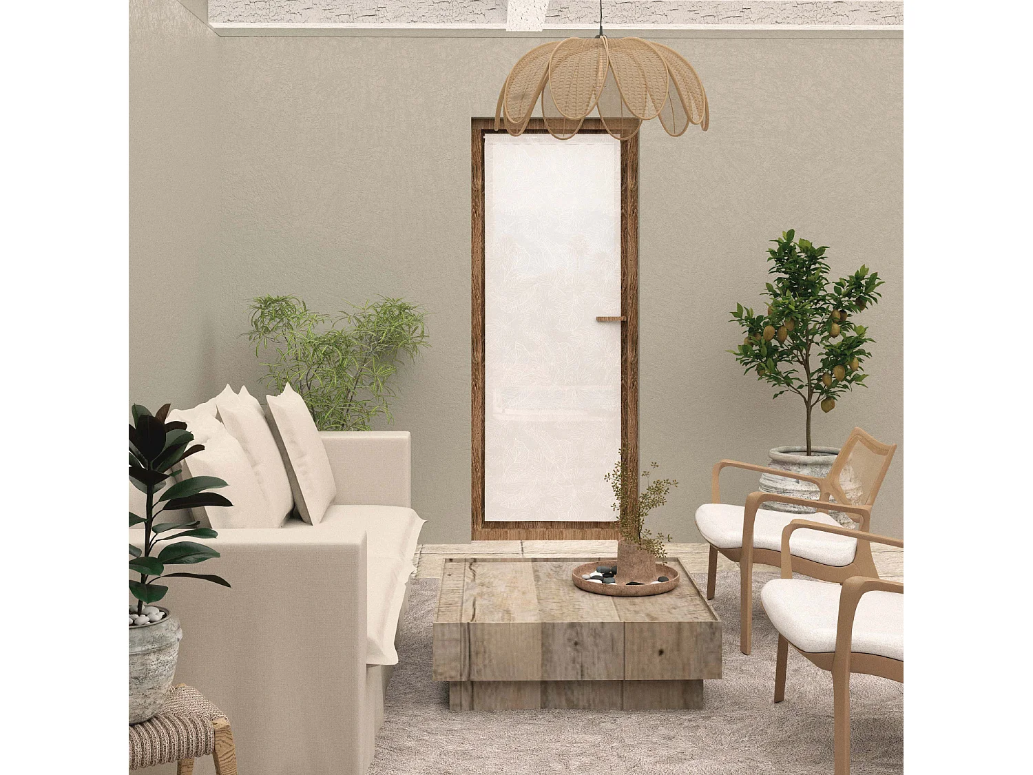 Voilage porte fenêtre 70x200 cm CELIA blanc, par Soleil d'Ocre