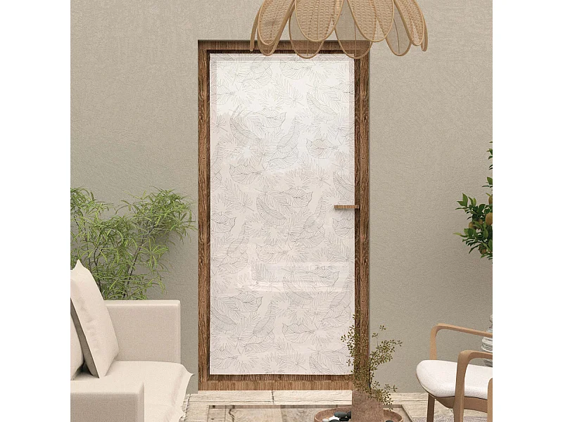 Voilage porte-fenêtre 90x200 cm CELIA kaki, par Soleil d'Ocre