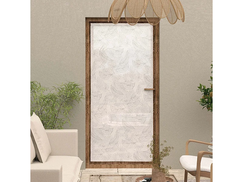 Visillo para puerta ventana 90x200 cm CELIA caqui, por Soleil d'Ocre