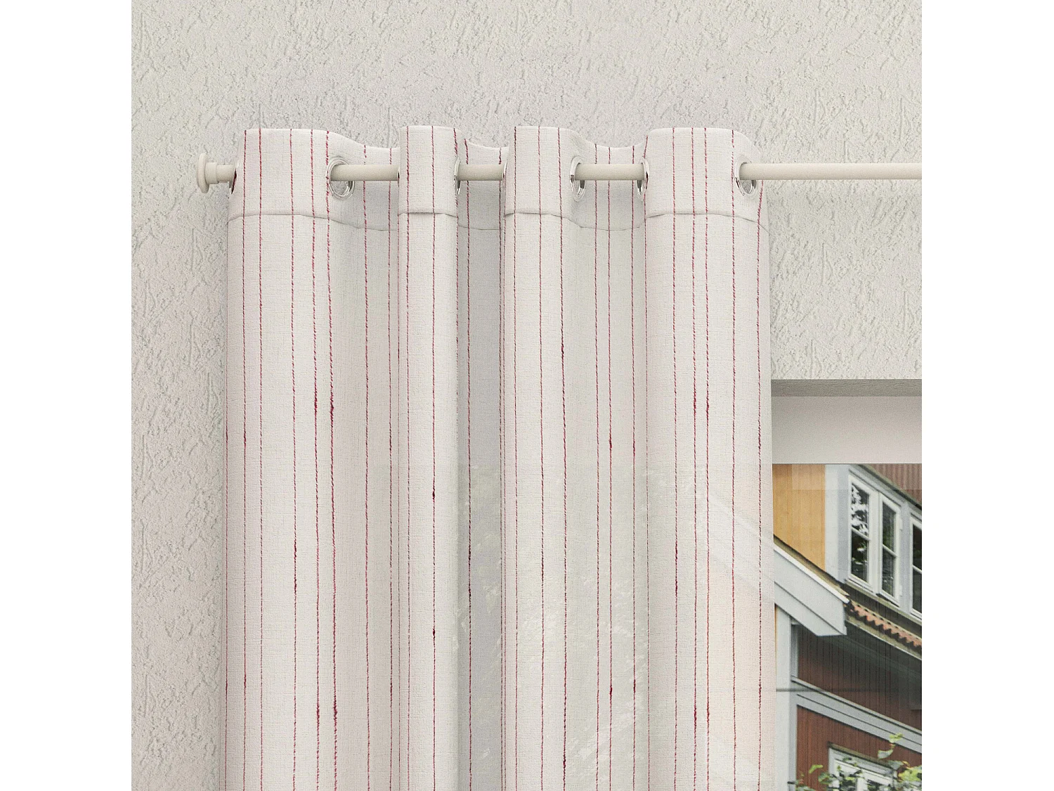 Cortina con ojales especial para ventanal 280x250 cm CHARLIE, de Soleil d'Ocre