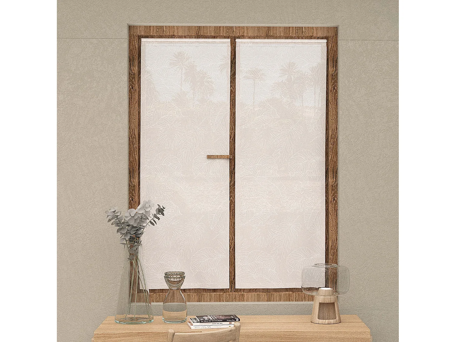 Paire de brise bise 60x160 cm CELIA blanc, par Soleil d'Ocre