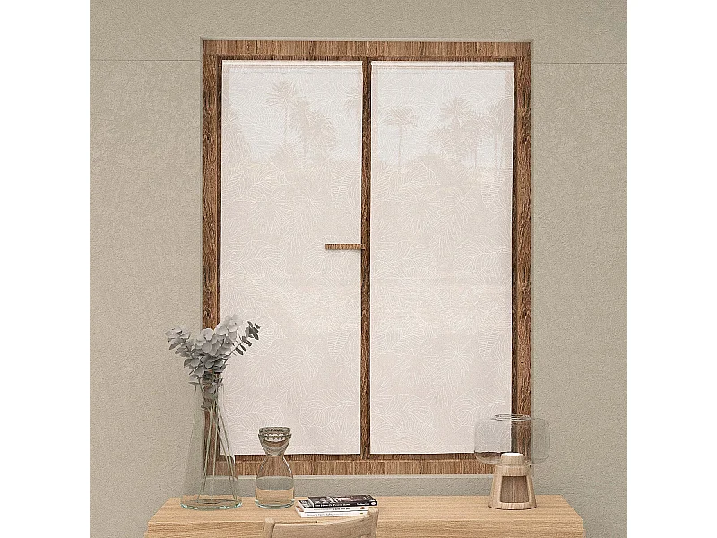 Paire de brise bise 60x160 cm CELIA blanc, par Soleil d'Ocre