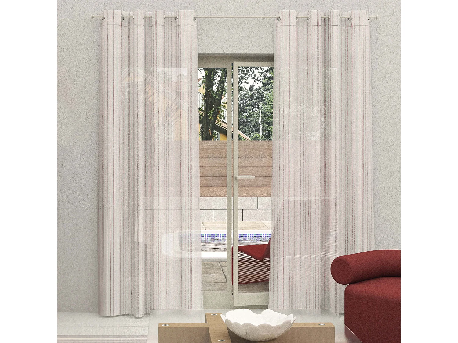 Visillo con ojales 135x250 cm CHARLIE, de Soleil d'Ocre