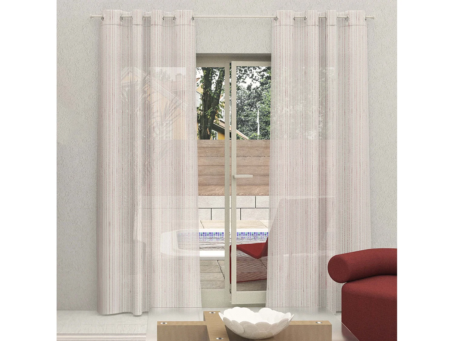 Voile à oeillets 135x250 cm CHARLIE, par Soleil d'Ocre