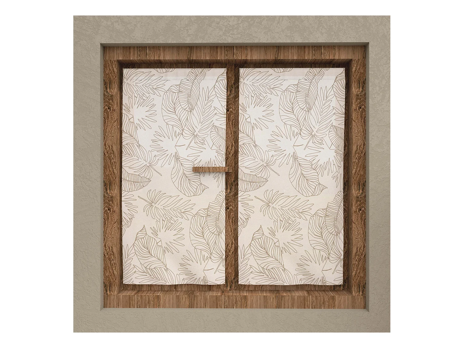 Paire de brise bise 45x90 cm CELIA taupe, par Soleil d'Ocre