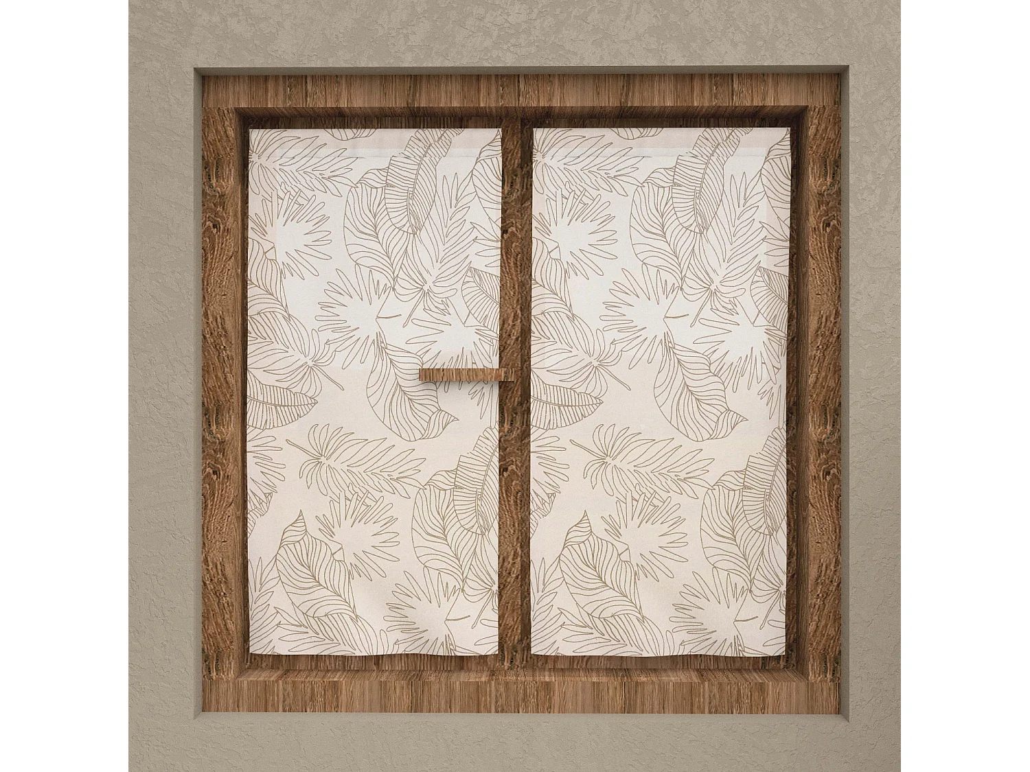 Paire de brise bise 45x90 cm CELIA taupe, par Soleil d'Ocre
