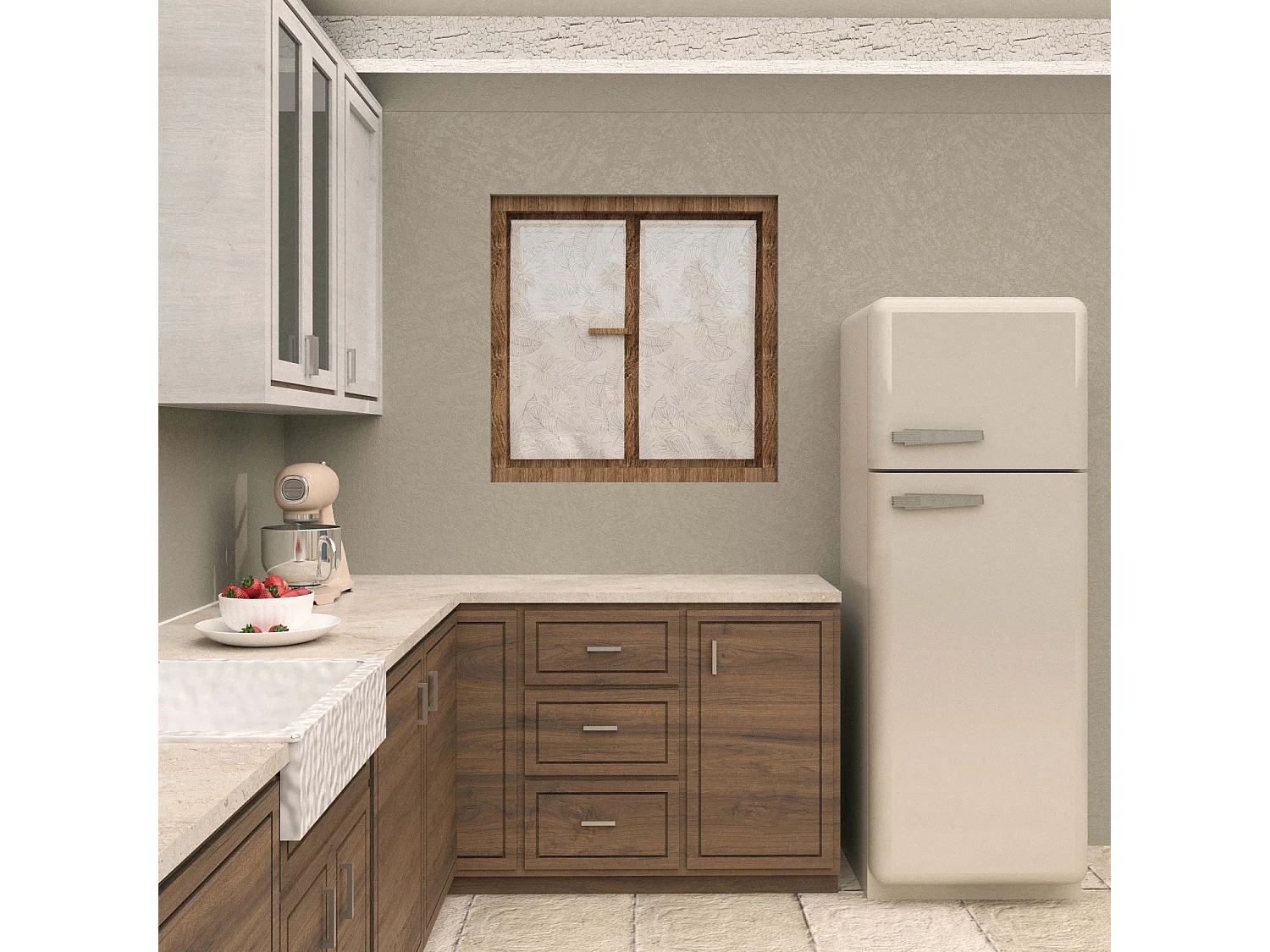 Par de visillos 45x90 cm CELIA taupe, por Soleil d'Ocre