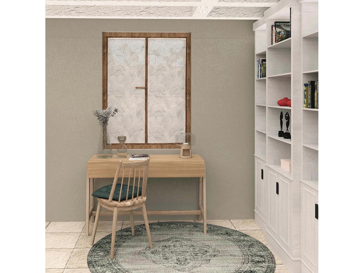 Paire de brise bise 60x160 cm CELIA kaki, par Soleil d'Ocre