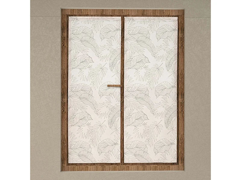 Par de visillos CELIA caqui 60x160 cm, por Soleil d'Ocre