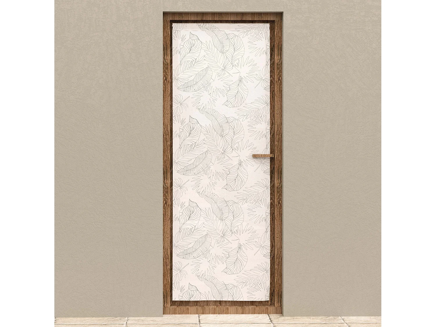 Visillo para puerta ventana 70x200 cm CELIA caqui, por Soleil d'Ocre