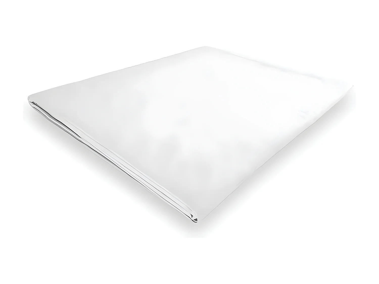 Sábana encimera de polialgodón 180x290 cm PERCALE blanco, de Soleil d'ocre