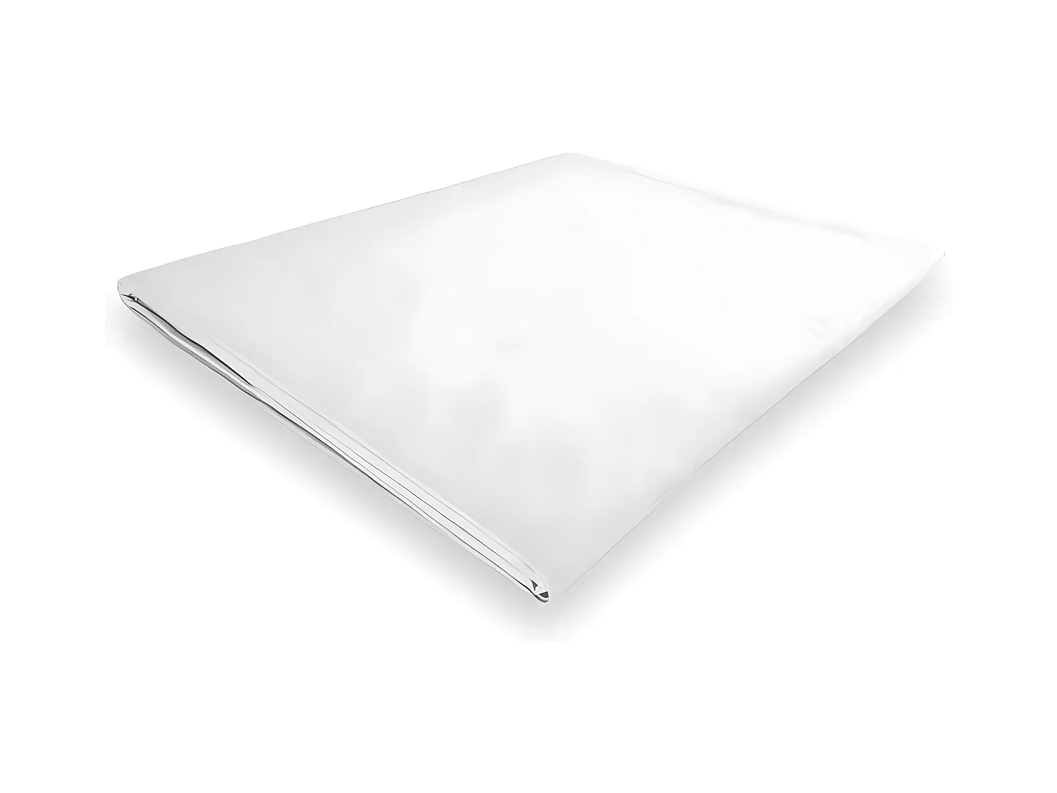 Drap plat en polycoton 180x290 cm PERCALE blanc, par Soleil d'ocre