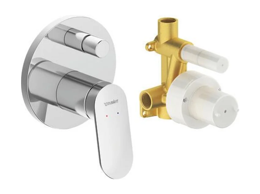 Pack mitigeur douche encastré DURAVIT Wave avec inverseur et corps encastré