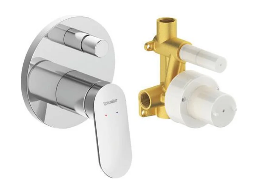 Pack mitigeur douche encastré DURAVIT Wave avec inverseur et corps encastré