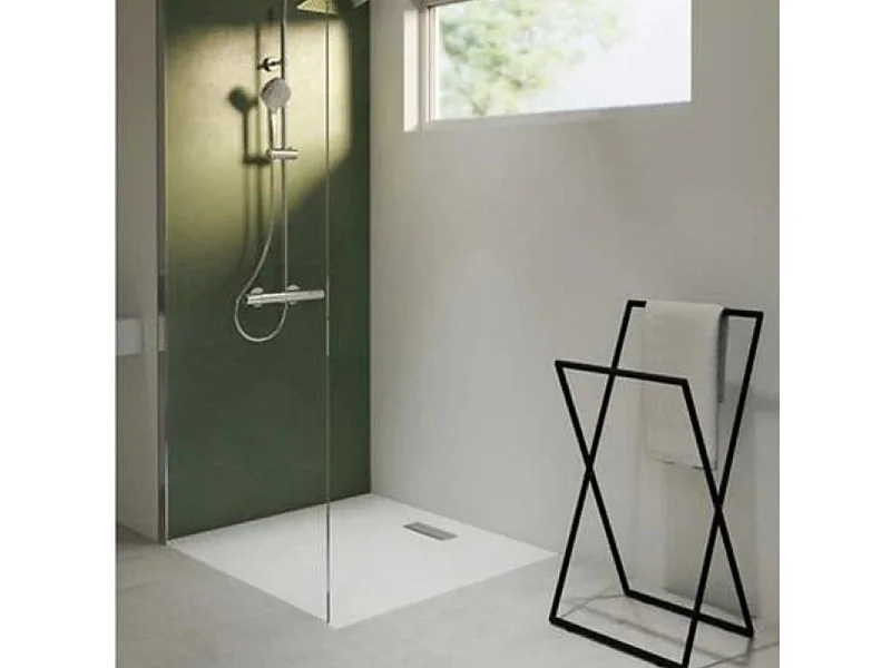 Receveur de douche antidérapant 80 x 80 JACOB DELAFON Flight Neus carré blanc + bonde + capot