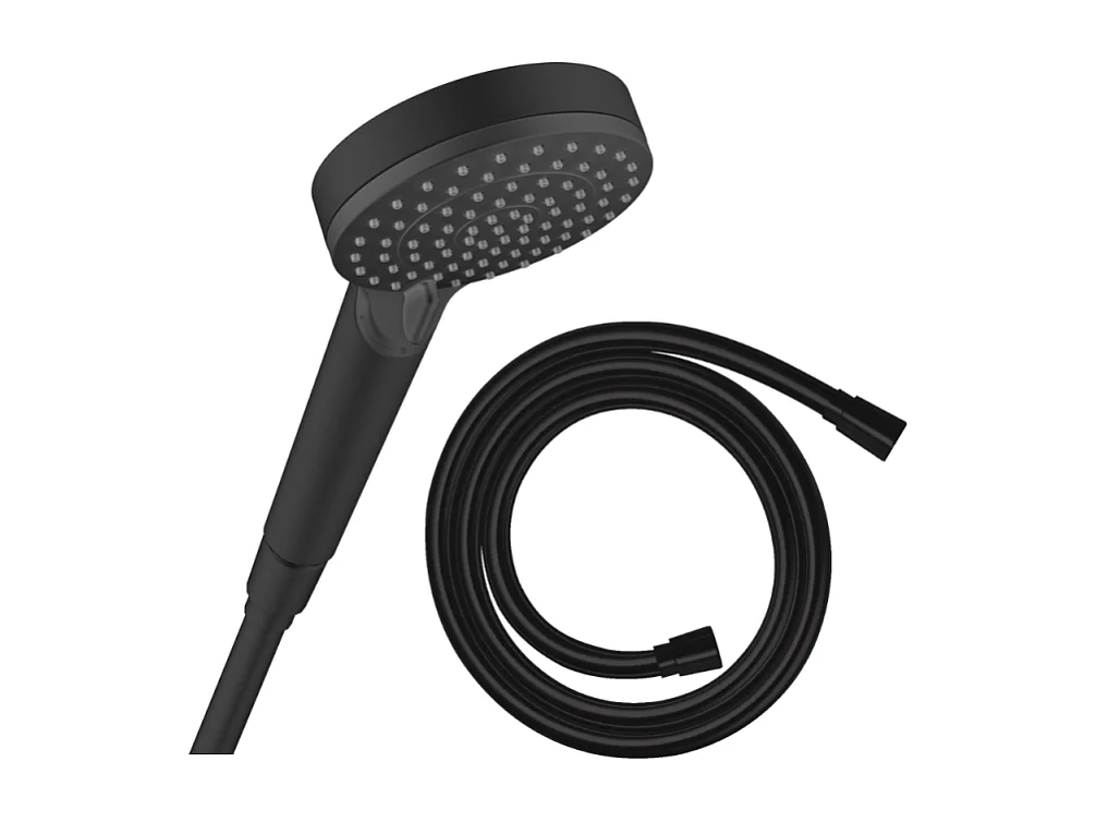 Pommeau de douche HANSGROHE Vernis Blend + Flexible Isiflex 160 cm noir mat