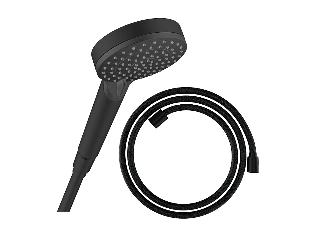 Pommeau de douche HANSGROHE Vernis Blend + Flexible Designflex 160 cm noir mat
