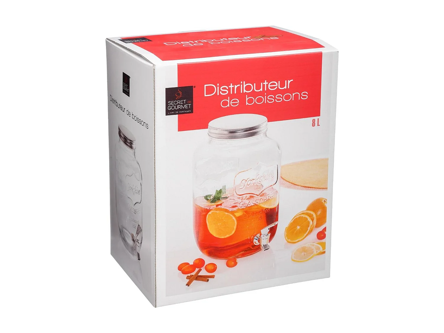 Distributeur de Boisson en Verre "Yorkshire" 8L Transparent