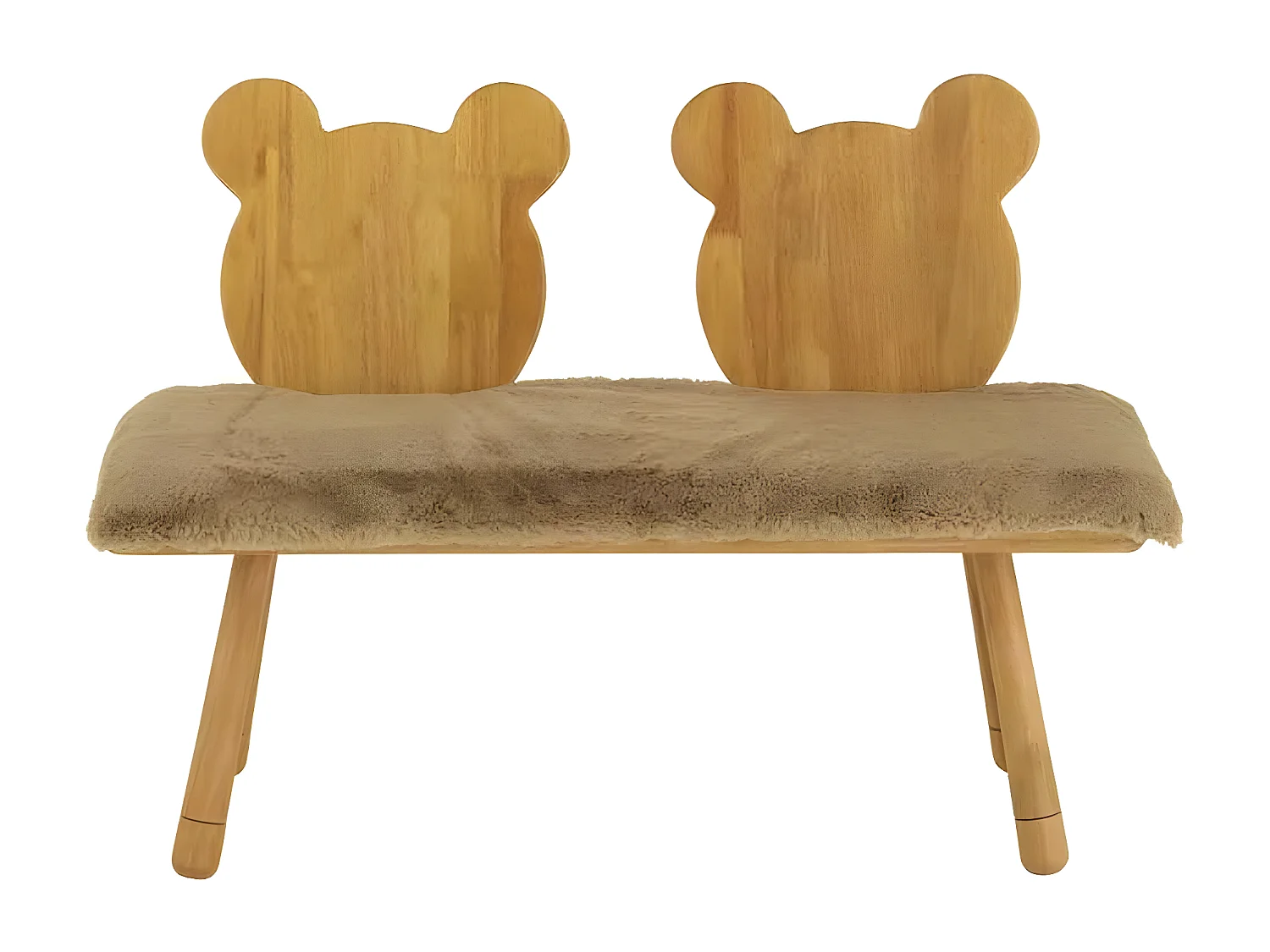 Banc pour Enfant en Bois "Ours" 87cm Naturel
