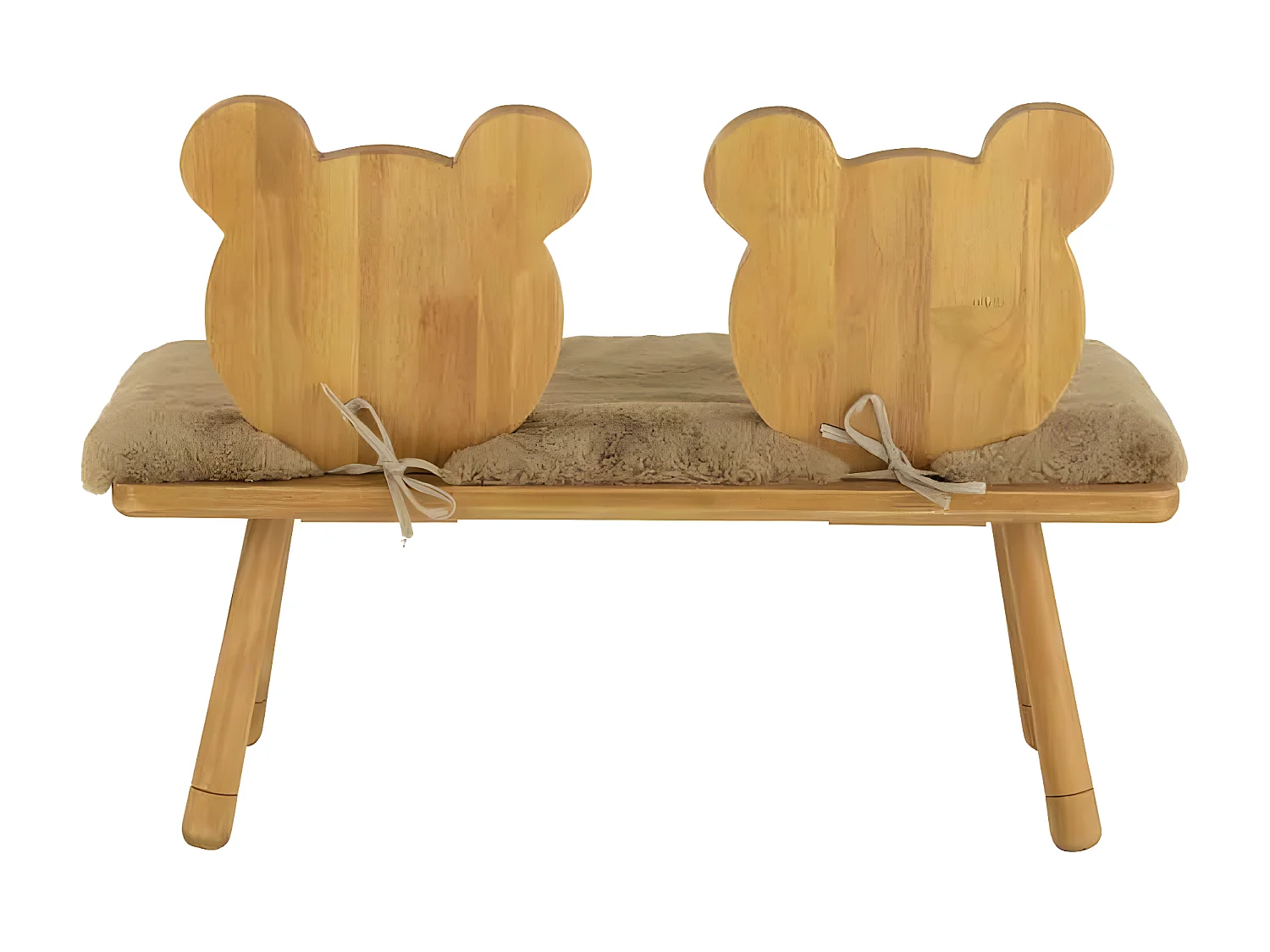 Banc pour Enfant en Bois "Ours" 87cm Naturel