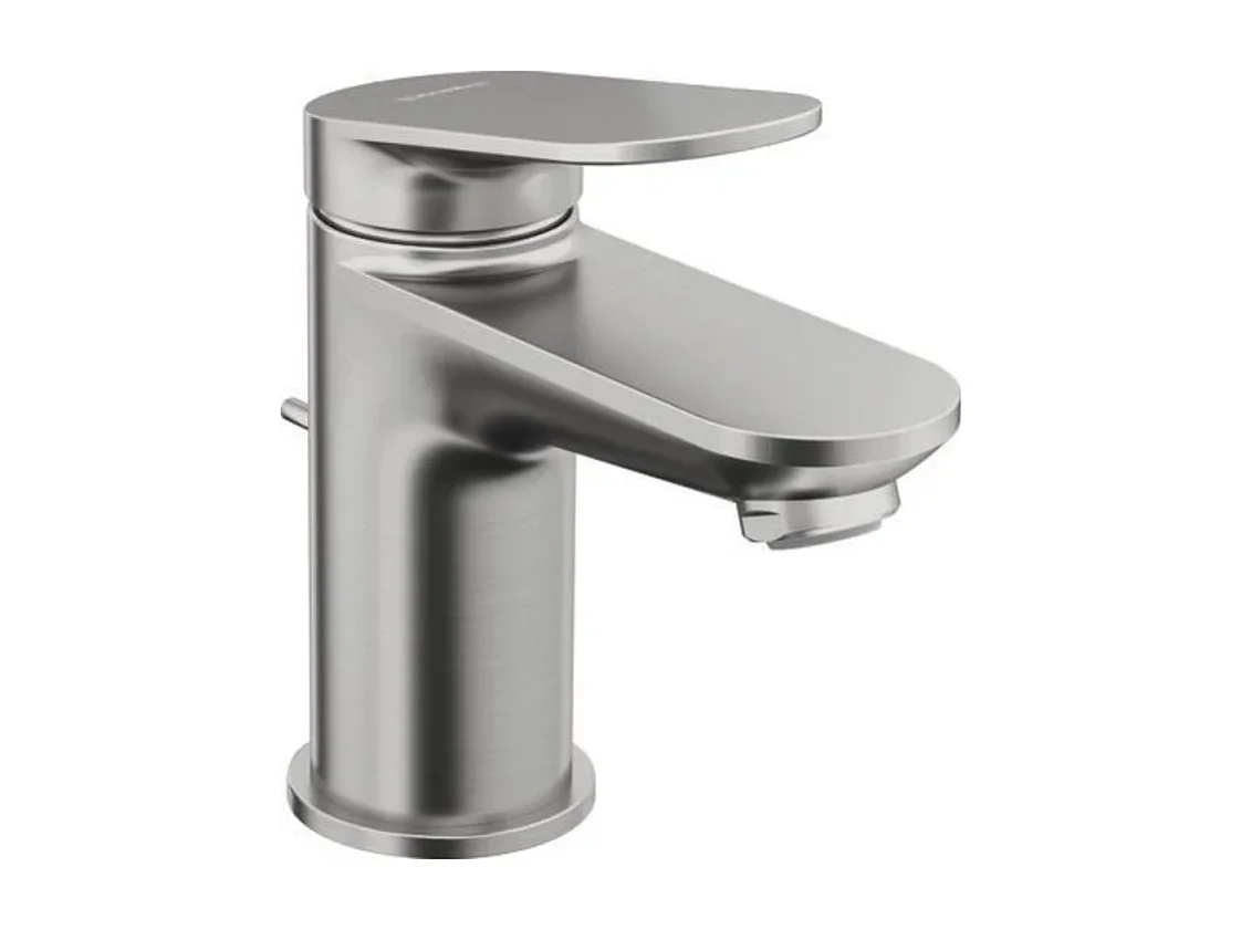 Mezclador de lavabo DURAVIT Wave S con desagüe de acero inoxidable cepillado