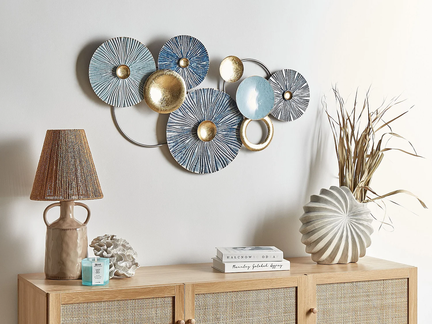 Décoration murale ACTINIUM Métal 51 cm Bleu
