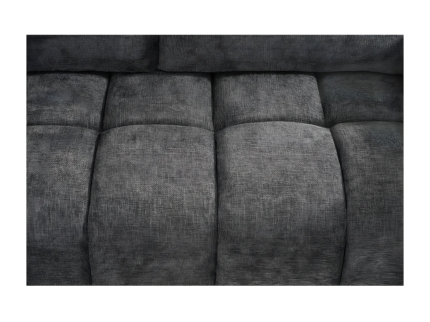 Bank hoekbank meubel stof "Monceau" - 3 zits - Grijs