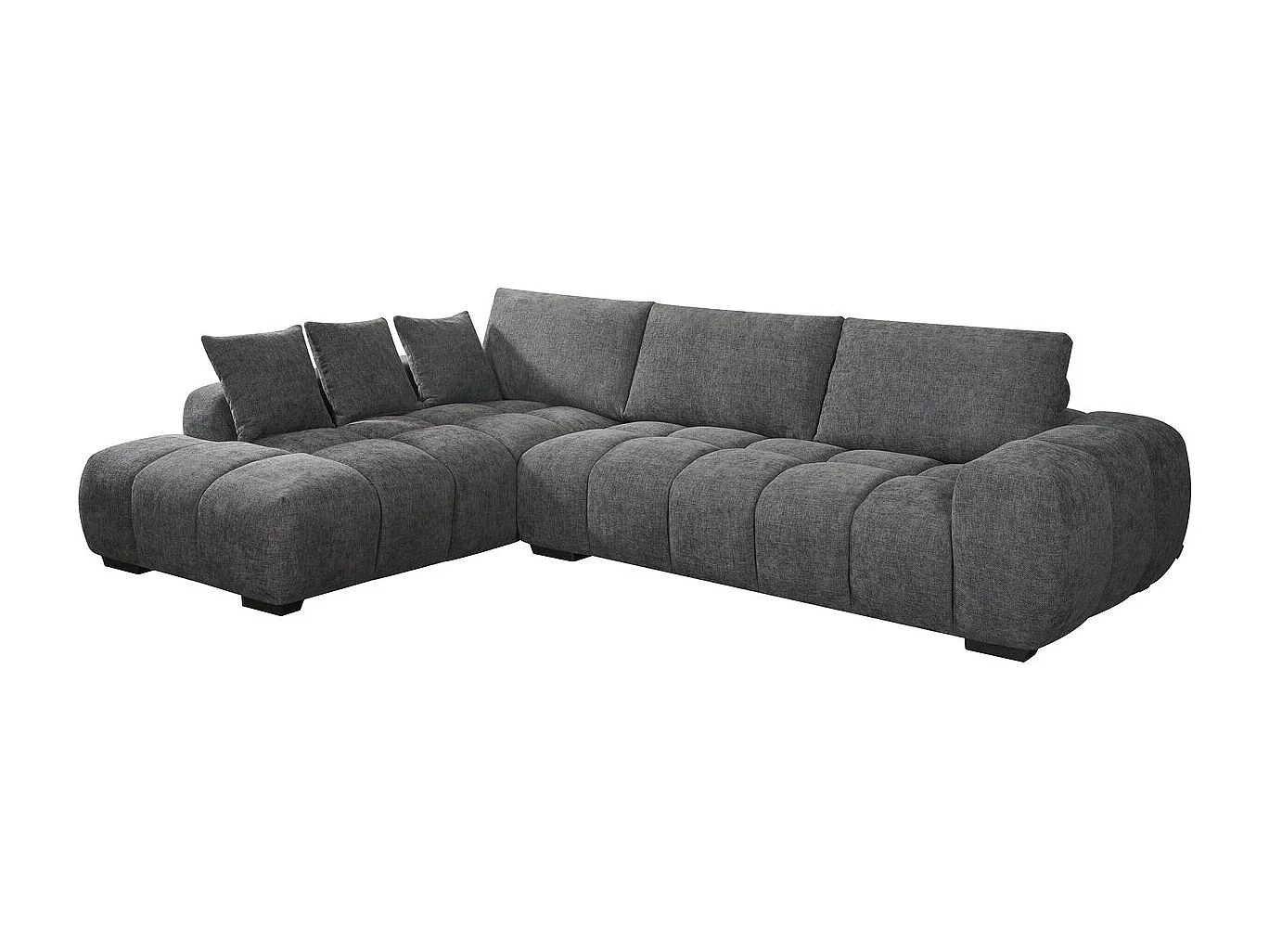 Canapé d'angle "Monceau" - 3 places - Gris