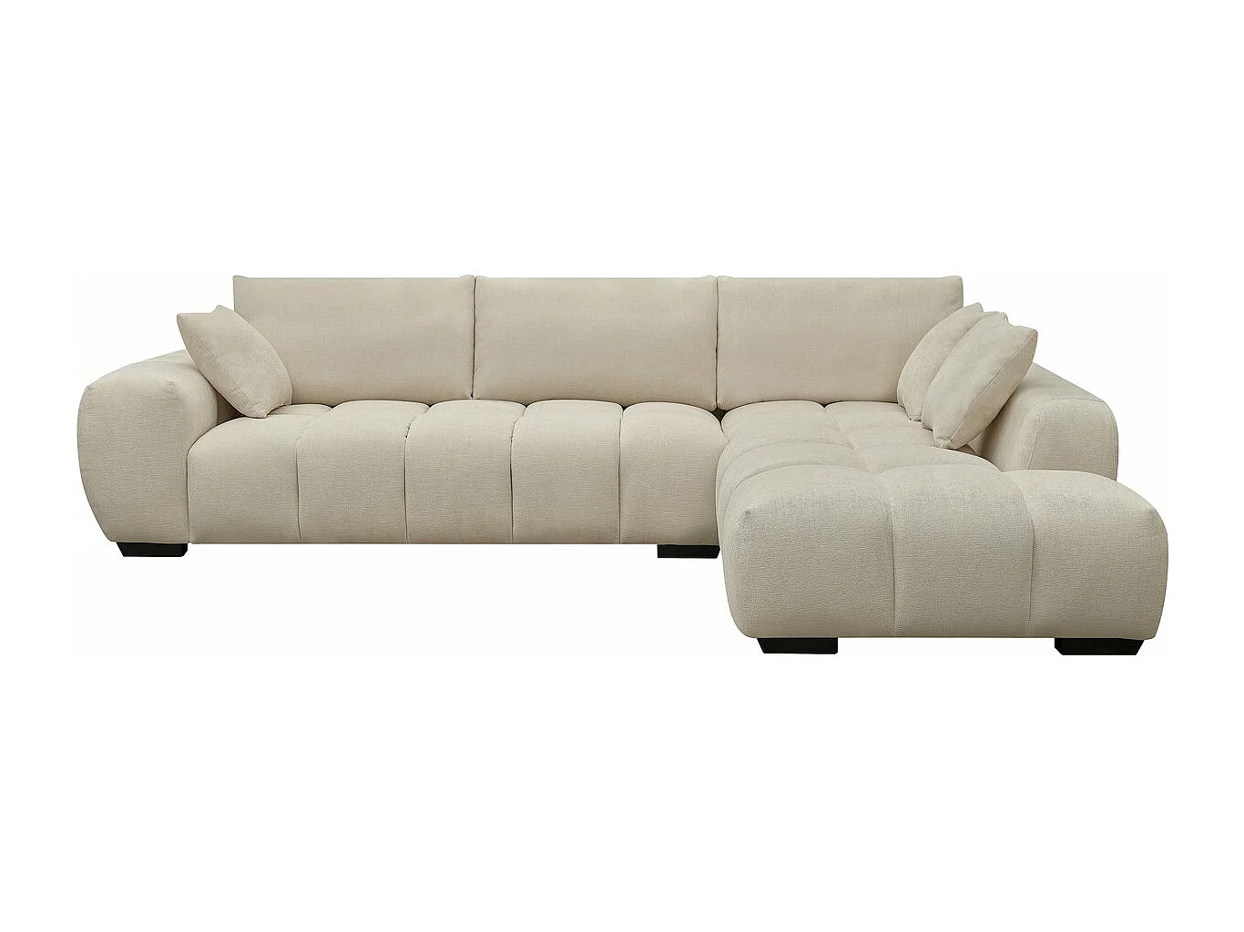 Canapé d'angle Monceau" - 3 places - Beige