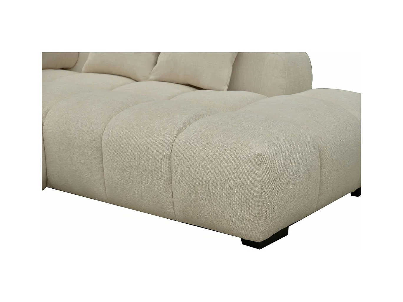 Canapé d'angle Monceau" - 3 places - Beige