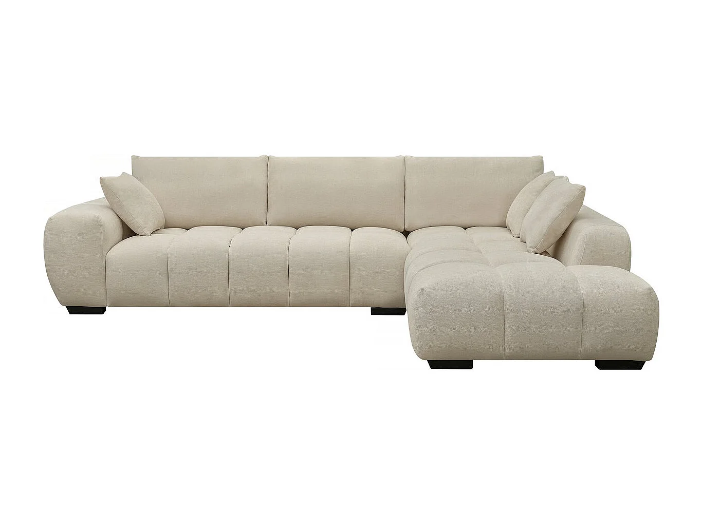 Canapé d'angle Monceau" - 3 places - Beige