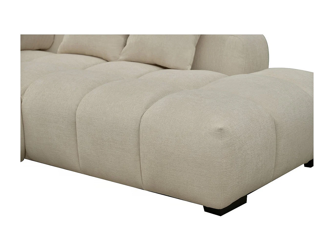 Canapé d'angle Monceau" - 3 places - Beige