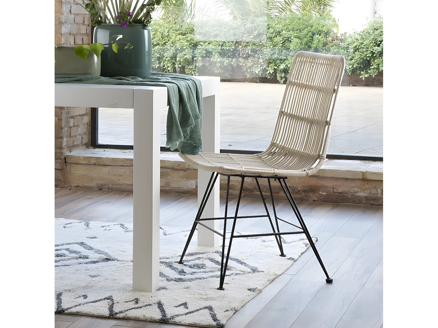 Chaise en rotin Natural Core 50x90