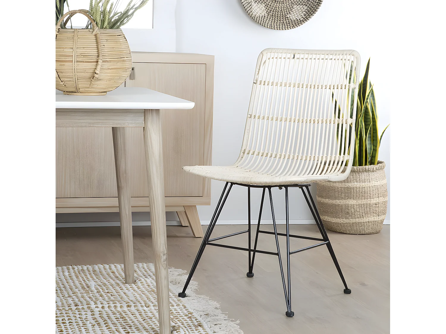 Chaise en rotin Natural Core 50x90