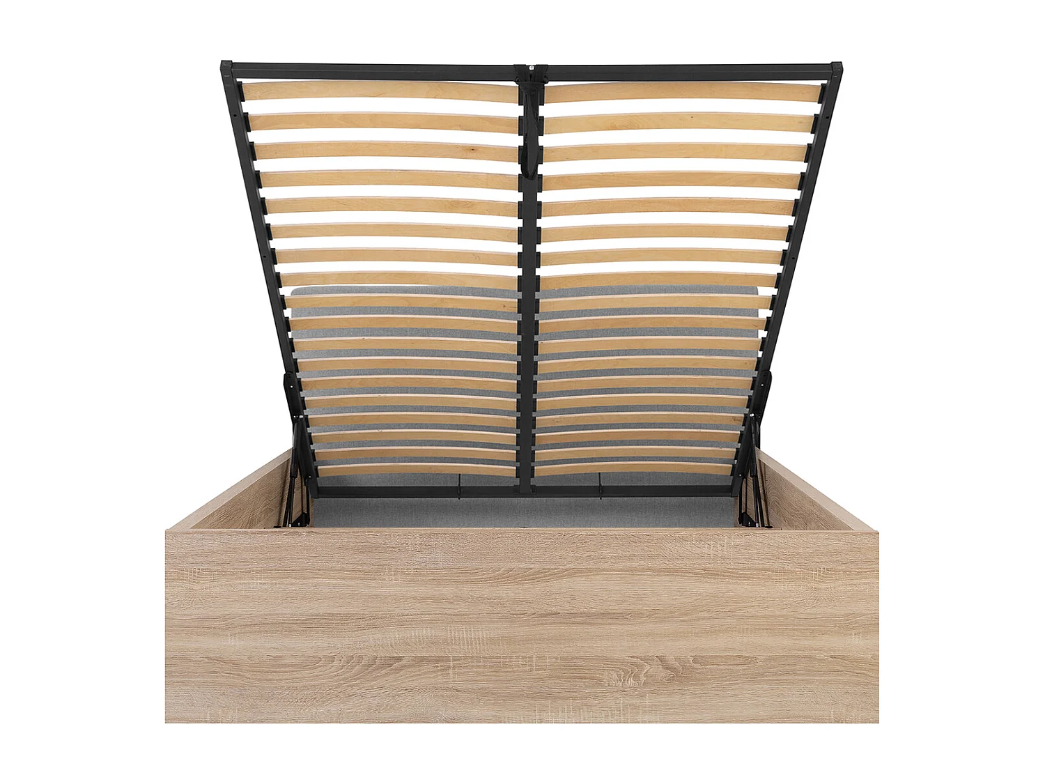 Letto con contenitore con base Edwin marrone 160x200