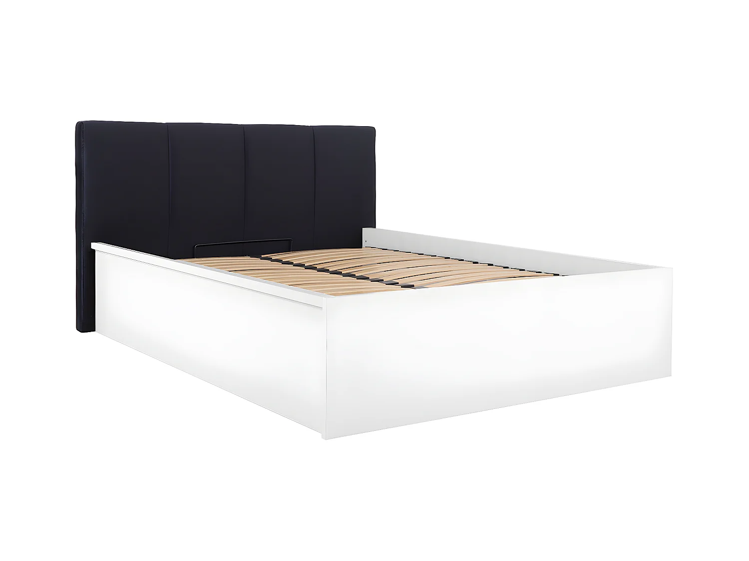 Letto con contenitore con base Edwin bianco 160x200