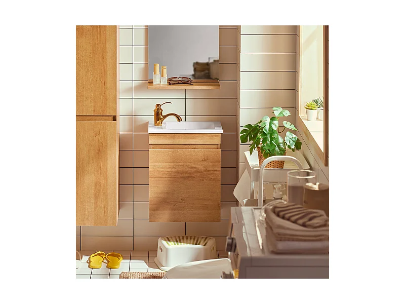 Mueble para Debajo del Lavabo Armario Colgante para Cuarto de Baño BZR169-N SoBuy ES